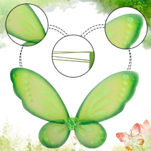 Rhoxshy NEW Sparkle Butterfly 🦋 Fairy Wings for Dress-up NWT (K017,K018,K019) - Picture 8 of 12